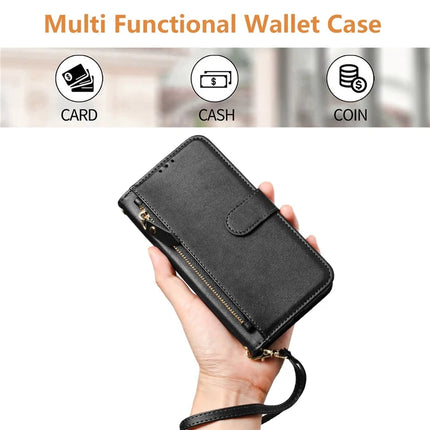For Motorola Moto G Play (2025) 4G Case Zipper Pocket Multiple Card Slots Leather Phone Cover