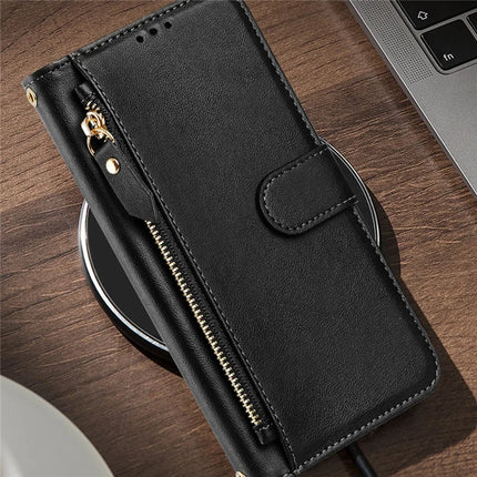 For Motorola Moto G Play (2025) 4G Case Zipper Pocket Multiple Card Slots Leather Phone Cover