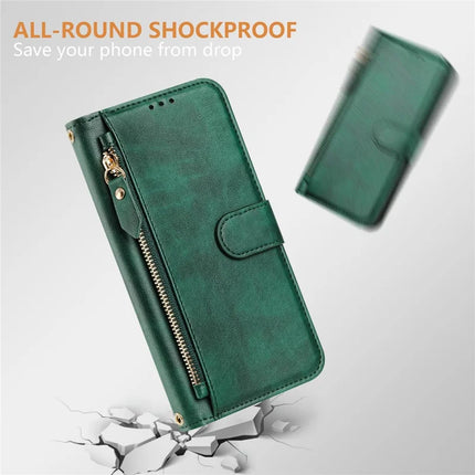 For Motorola Moto G Play (2025) 4G Case Zipper Pocket Multiple Card Slots Leather Phone Cover