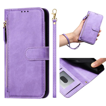 For Motorola Moto G Play (2025) 4G Case Zipper Pocket Multiple Card Slots Leather Phone Cover