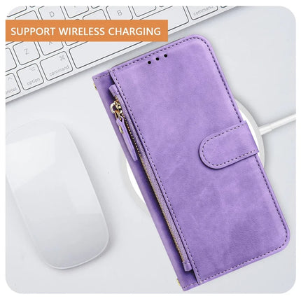 For Motorola Moto G Play (2025) 4G Case Zipper Pocket Multiple Card Slots Leather Phone Cover