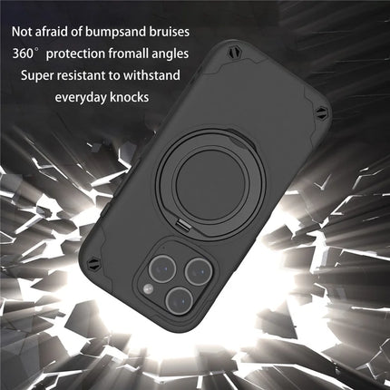 For iPhone 16 Pro Max Case Compatible with MagSafe EVA + Aluminum Alloy Kickstand Mcg Style Protective Cover