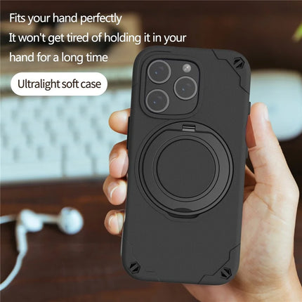 For iPhone 16 Pro Max Case Compatible with MagSafe EVA + Aluminum Alloy Kickstand Mcg Style Protective Cover