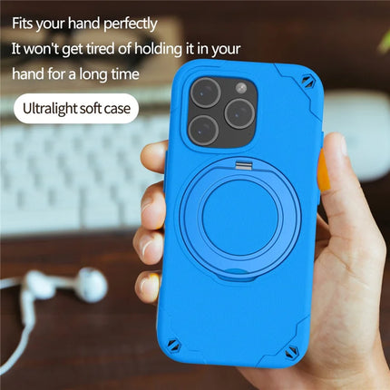 For iPhone 16 Pro Max Case Compatible with MagSafe EVA + Aluminum Alloy Kickstand Mcg Style Protective Cover