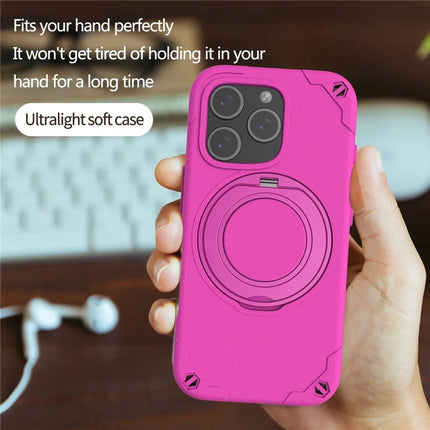 For iPhone 16 Pro Max Case Compatible with MagSafe EVA + Aluminum Alloy Kickstand Mcg Style Protective Cover