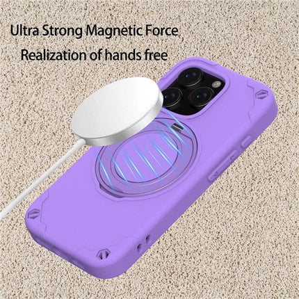 For iPhone 16 Pro Max Case Compatible with MagSafe EVA + Aluminum Alloy Kickstand Mcg Style Protective Cover