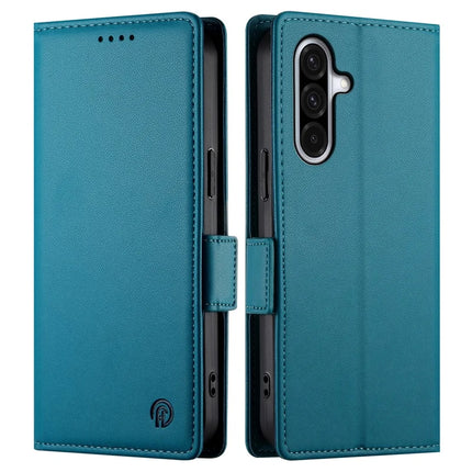 DF-010 For Samsung Galaxy A56 5G Stand Case PU Leather Wallet Phone Cover - Blue