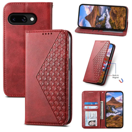 For Google Pixel 9a Case Calf Texture PU Leather Phone Cover with Wallet