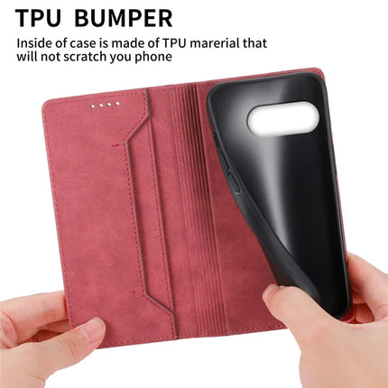 DF-05 For Google Pixel 9a Wallet Case RFID Blocking PU Leather Phone Cover