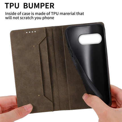 DF-05 For Google Pixel 9a Wallet Case RFID Blocking PU Leather Phone Cover