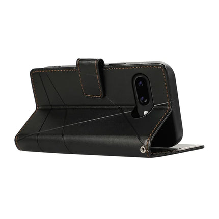 DF-06 For Google Pixel 9a Phone Case Line Imprint Leather Wallet Cover