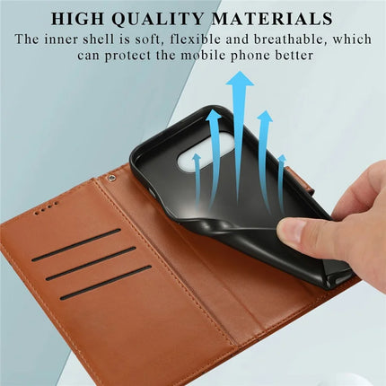DF-06 For Google Pixel 9a Phone Case Line Imprint Leather Wallet Cover