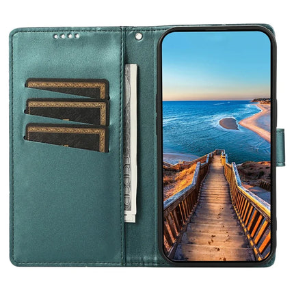 DF-06 For Google Pixel 9a Phone Case Line Imprint Leather Wallet Cover