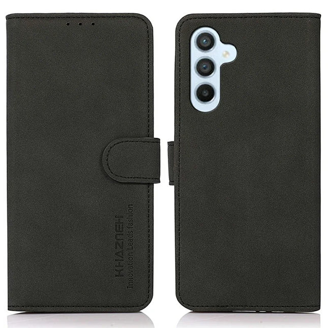 KHAZNEH For Samsung Galaxy A56 5G Stand Case PU Leather Wallet Phone Cover - Black