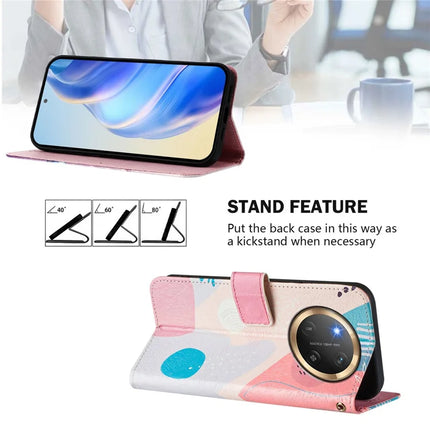 For Honor Magic7 Lite 5G / X9c 5G / X60 Pro 5G Case Pattern Printing Wallet Phone Cover with Strap