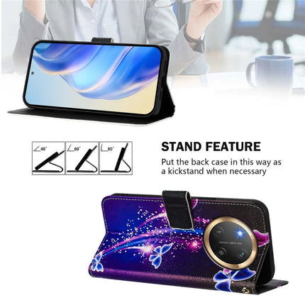 For Honor Magic7 Lite 5G / X9c 5G / X60 Pro 5G Case Pattern Printing Wallet Phone Cover with Strap