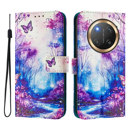 For Honor Magic7 Lite 5G / X9c 5G / X60 Pro 5G Case Pattern Printing Wallet Phone Cover with Strap