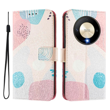 For Honor Magic6 Lite 5G / Honor X50 5G / Honor X9b 5G Case Pattern Printing Wallet Phone Cover with Strap