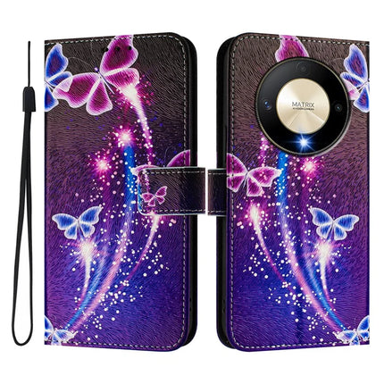 For Honor Magic6 Lite 5G / Honor X50 5G / Honor X9b 5G Case Pattern Printing Wallet Phone Cover with Strap