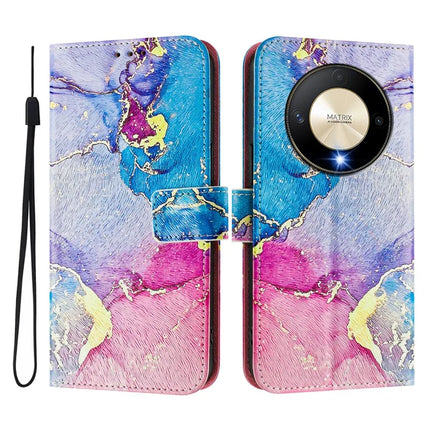 For Honor Magic6 Lite 5G / Honor X50 5G / Honor X9b 5G Case Pattern Printing Wallet Phone Cover with Strap