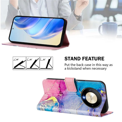 For Honor Magic6 Lite 5G / Honor X50 5G / Honor X9b 5G Case Pattern Printing Wallet Phone Cover with Strap