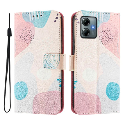 For Motorola Moto G Play (2025) 4G Case Pattern Printing Wallet Phone Cover with Strap