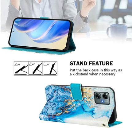 For Motorola Moto G Play (2025) 4G Case Pattern Printing Wallet Phone Cover with Strap