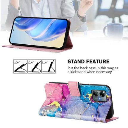 For Motorola Moto G Play (2025) 4G Case Pattern Printing Wallet Phone Cover with Strap