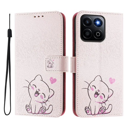 For Honor 200 Smart 5G / Honor X7c 4G / Honor X7c 5G Case Pattern Printing Wallet Phone Cover with Strap