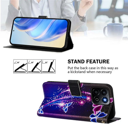 For Honor 200 Smart 5G / Honor X7c 4G / Honor X7c 5G Case Pattern Printing Wallet Phone Cover with Strap