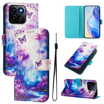 For Honor 200 Smart 5G / Honor X7c 4G / Honor X7c 5G Case Pattern Printing Wallet Phone Cover with Strap - Dream Valley