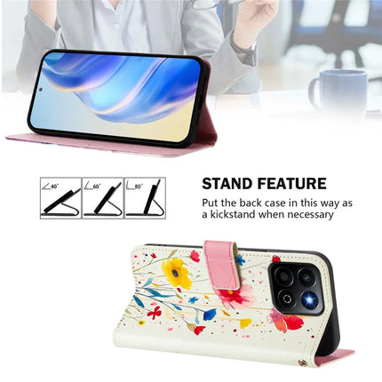 For Honor 200 Smart 5G / Honor X7c 4G / Honor X7c 5G Case Pattern Printing Wallet Phone Cover with Strap