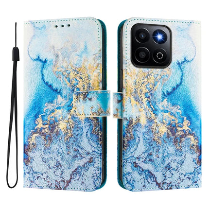 For Honor 200 Smart 5G / Honor X7c 4G / Honor X7c 5G Case Pattern Printing Wallet Phone Cover with Strap