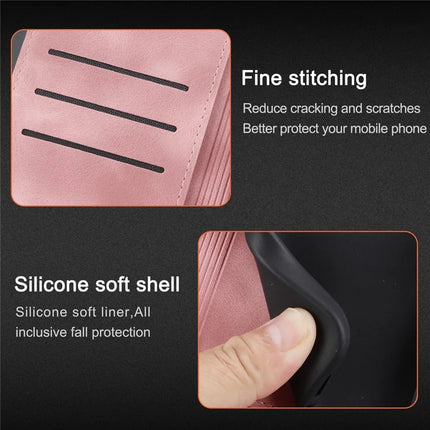 For Samsung Galaxy A26 5G Case Imprinted Line Leather Phone Cover with Handy Strap