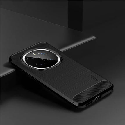 For Honor Magic7 Pro 5G Back Cover MOFI Brushed Carbon Fiber Texture Soft TPU Case