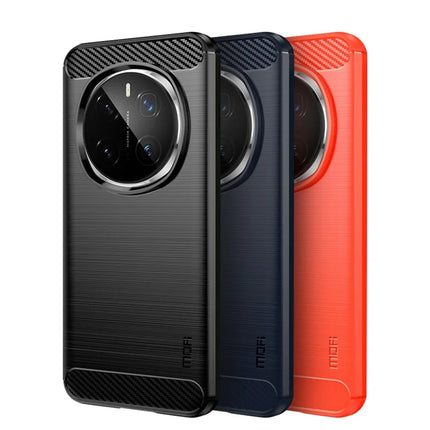 For Honor Magic7 Pro 5G Back Cover MOFI Brushed Carbon Fiber Texture Soft TPU Case