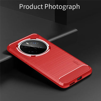 For Honor Magic7 Pro 5G Back Cover MOFI Brushed Carbon Fiber Texture Soft TPU Case