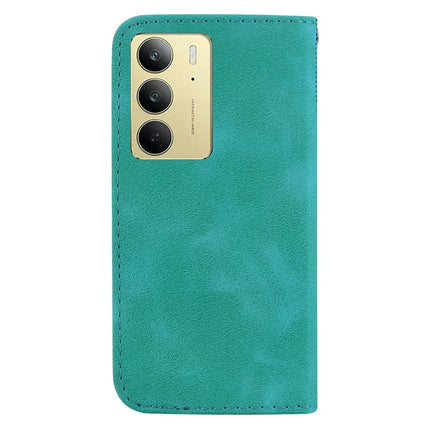 For Realme C75 Stand Case 7-Shaped Pattern Imprint Leather Phone Cover