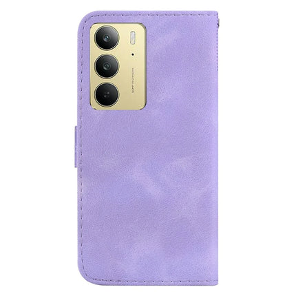 For Realme C75 Stand Case 7-Shaped Pattern Imprint Leather Phone Cover