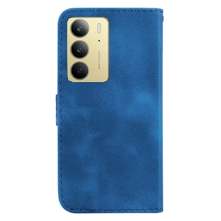 For Realme C75 Stand Case 7-Shaped Pattern Imprint Leather Phone Cover