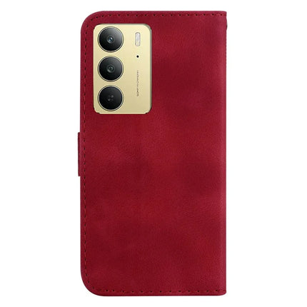 For Realme C75 Stand Case 7-Shaped Pattern Imprint Leather Phone Cover