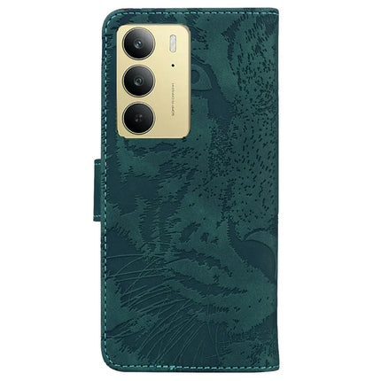 For Realme C75 Case Tiger Imprint Leather Wallet Phone Cover
