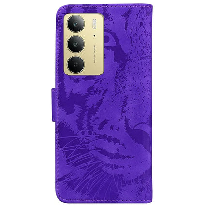 For Realme C75 Case Tiger Imprint Leather Wallet Phone Cover