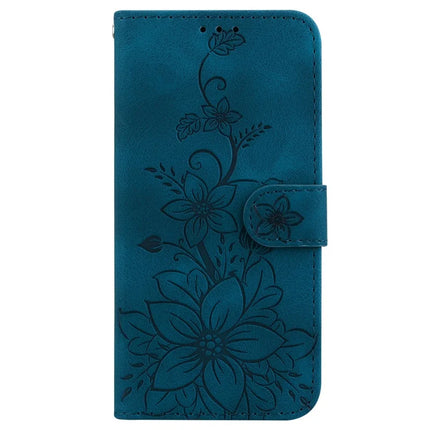 For Realme C75 Case Lily Flower Imprint Leather Phone Cover with Stand