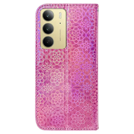 For Realme C75 Stand Case Dazzling Flower Leather Phone Cover