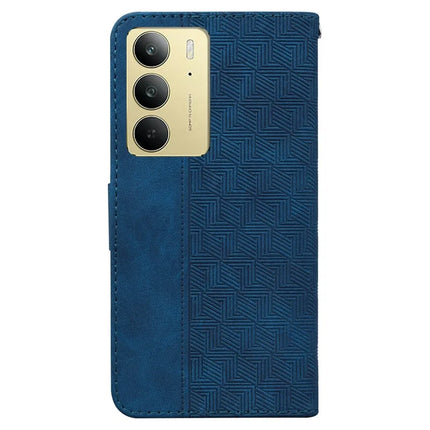 For Realme C75 Case Geometry Pattern Leather Wallet Phone Cover