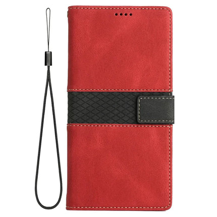 For Google Pixel 9a Leather Case Grid Splicing Stand Wallet Phone Cover