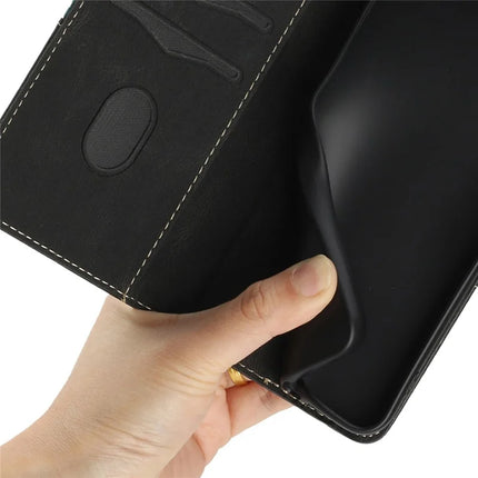 For Google Pixel 9a Leather Case Grid Splicing Stand Wallet Phone Cover