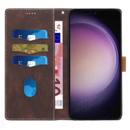 For Google Pixel 9 Pro XL Leather Case Grid Splicing Stand Wallet Phone Cover