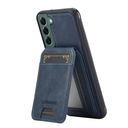 LC.IMEEKE L3 For Samsung Galaxy S22 5G Magnetic Case Detachable Card Holder Leather TPU Mobile Cover